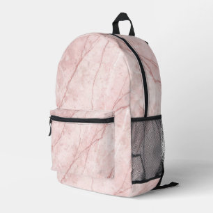 Rose Marble Organic Dusty Rose Blush  Printed Backpack