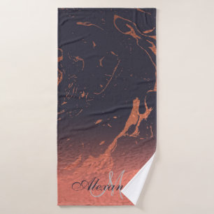 Rose Marble Texture Bath Towel Set