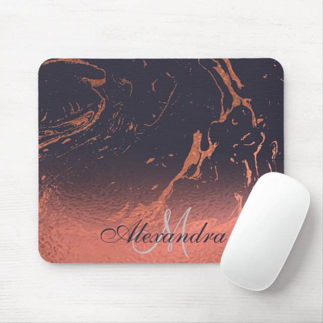 Rose Marble Texture Mouse Mat (With Mouse)