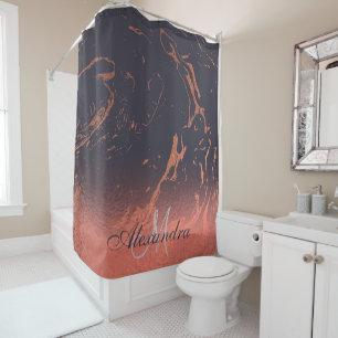 Rose Marble Texture Shower Curtain
