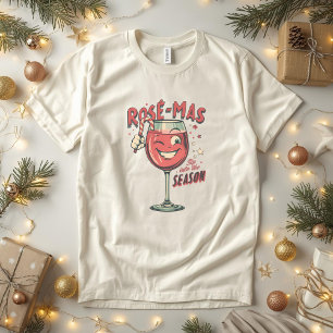 Rosé-mas – Funny Christmas Rose Wine Pun Tri-Blend Shirt