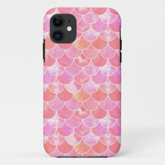 Rose mermaid scales iPhone 11 case