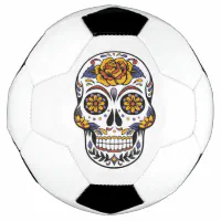 Rose Mexican Sugar Skull Day of the Dead Football | Zazzle