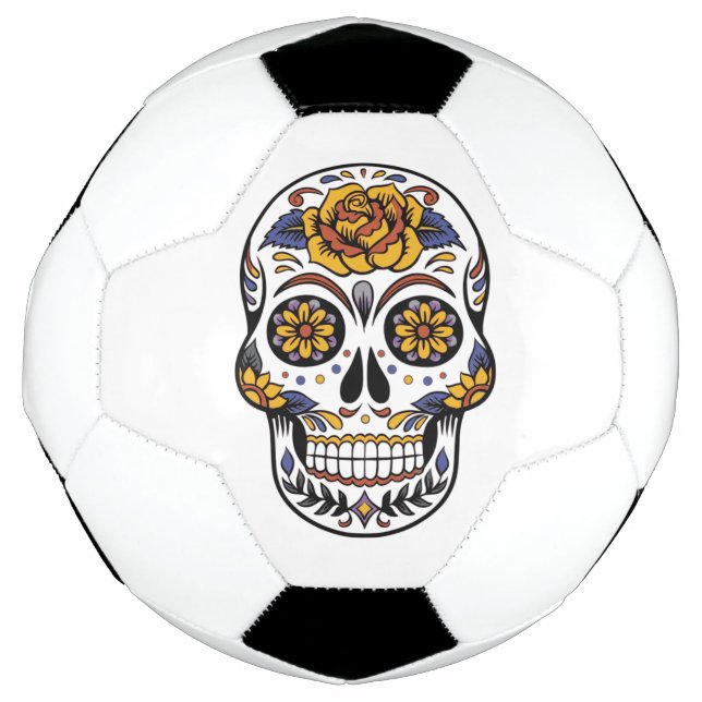 Rose Mexican Sugar Skull Day of the Dead Football (Front)