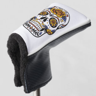 Rose Mexican Sugar Skull Day of the Dead Golf Head Cover