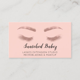 Rose Microblade Makeup Eyelash Extension QR Code Business Card