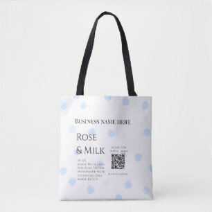 Rose milk handmade soap business QR code add detai Tote Bag