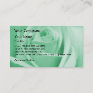 Rose - Mint Green - business card template
