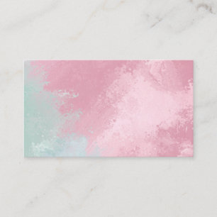 Rose/Mint Pastel Business Cards