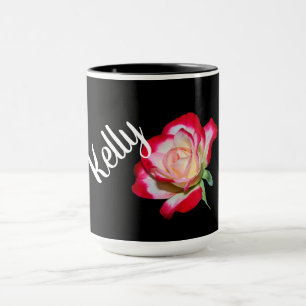 Rose monogram coffee mug