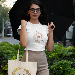 Rose Monogram R T-shirt : Nature's Elegance