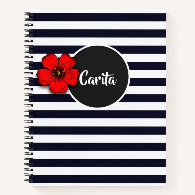 Rose Monogrammed Notebook (Front)