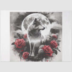 Rose Moon Wolf Tissue Paper