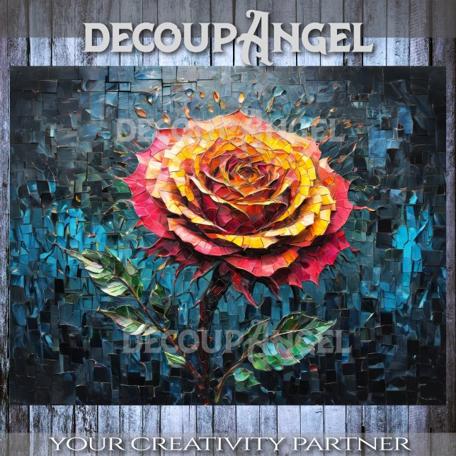 Rose Mosaic - Decoupage - Tissue Paper (Creator Uploaded)