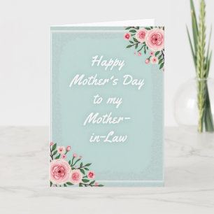 Rose Mothers Day In Law Card