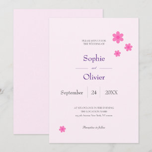 Rose motif invitation