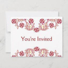 Rose Motif Invitation