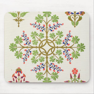 Rose motif wallpaper design, printed by M. & N. Ha Mouse Mat