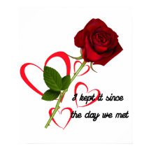 Rose motif with a romantic quote