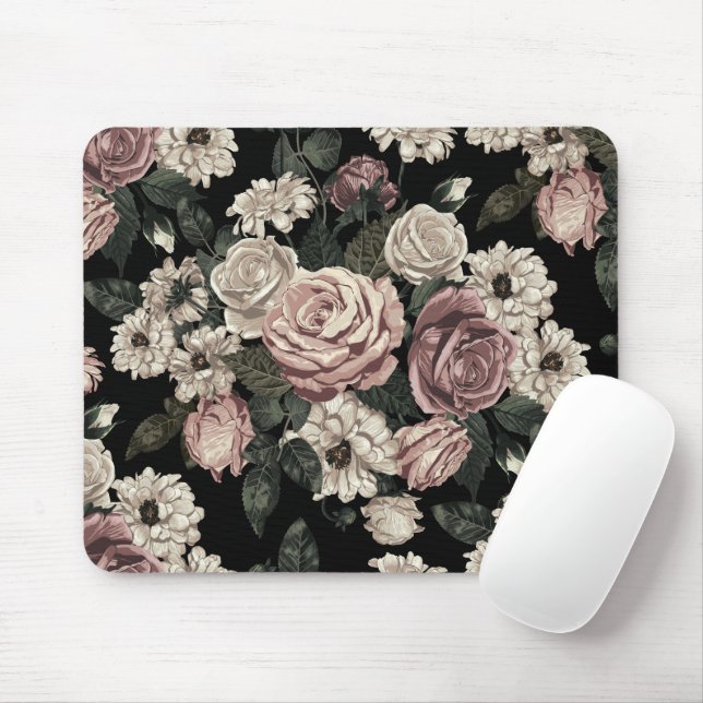 rose mouse mat (With Mouse)