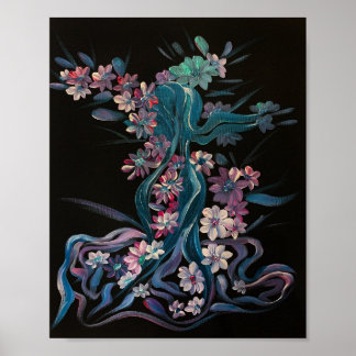 Rose n Bloom - Om Canvas Painting Poster