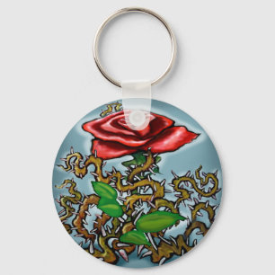 Rose n Thorns Key Ring