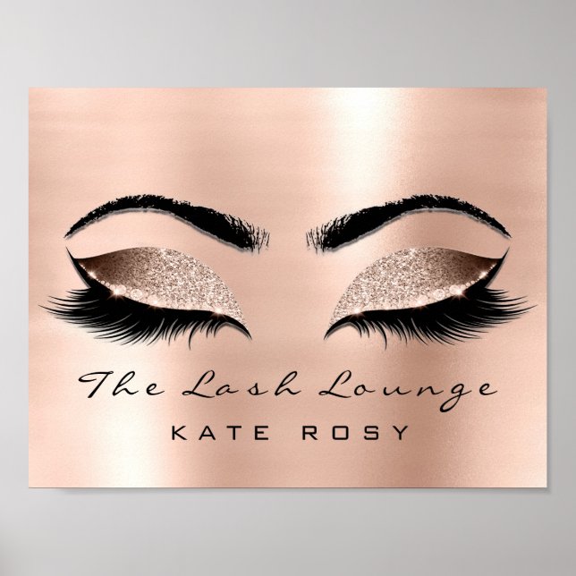 Rose Name Makeup Beauty Studio Lashes Salon Poster (Front)