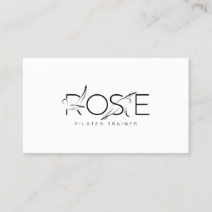 ROSE Name Pilates Instructor  Business Card