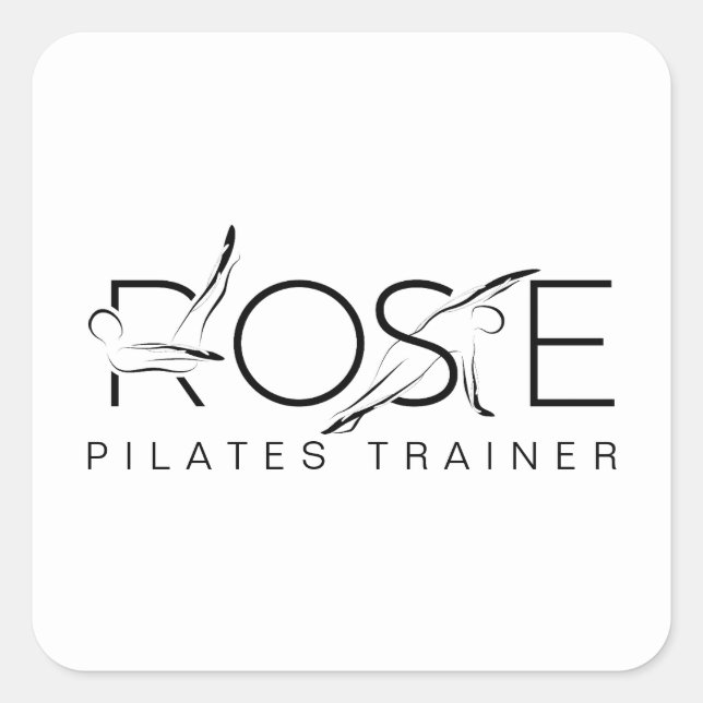 ROSE Name Pilates Instructor   Square Sticker (Front)