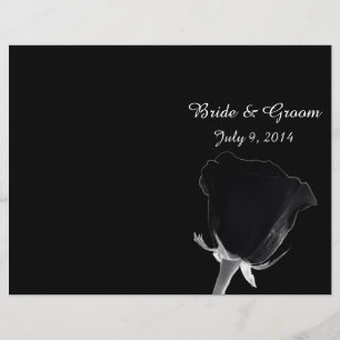 Rose Noire Folded Wedding Program