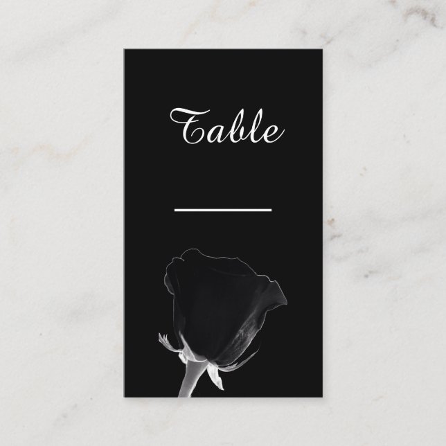 Rose Noire Table Card (Front)