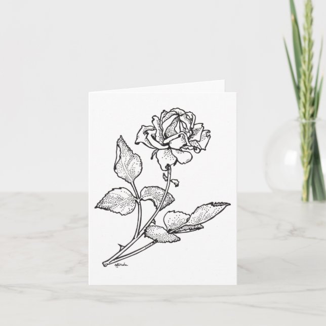 Rose Note Card (Front)