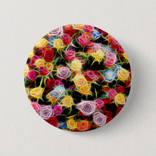 Rose of feeling 6 cm round badge