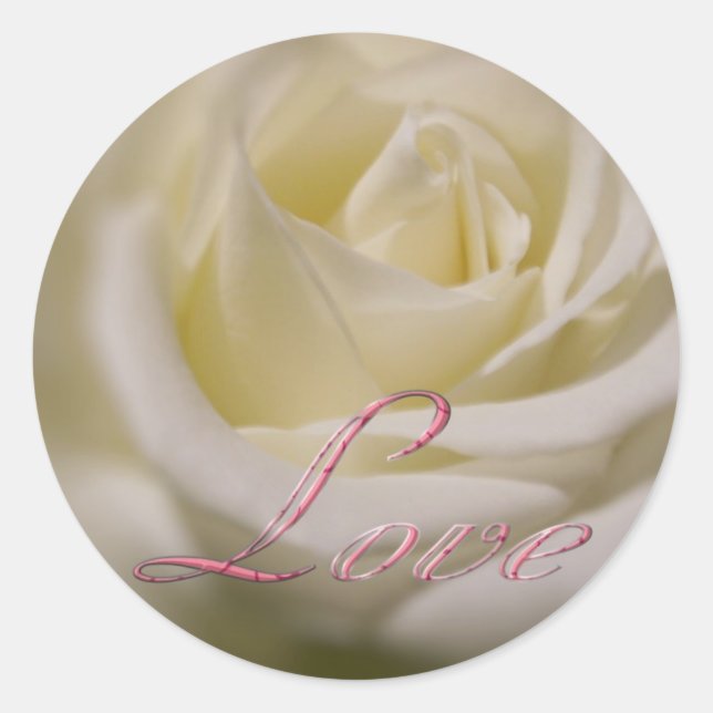 Rose of Love Classic Round Sticker (Front)