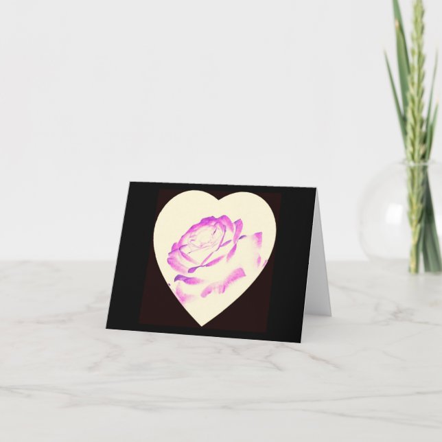 Rose of love Folded Thank You Card (Front)