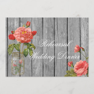 Rose of Orleans Rehearsal Wedding Invitation Card