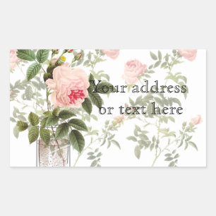 Rose of Orleans White  Mason Jar and Daffodils Rectangular Sticker