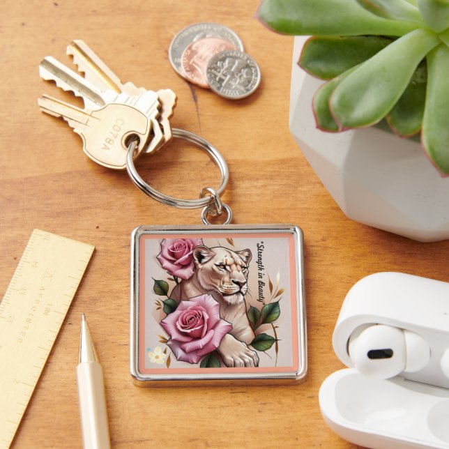 "Rose of Strength" Key Ring (Desk)
