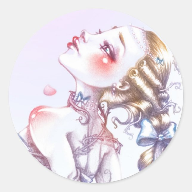 Rose of Versailles Classic Round Sticker (Front)