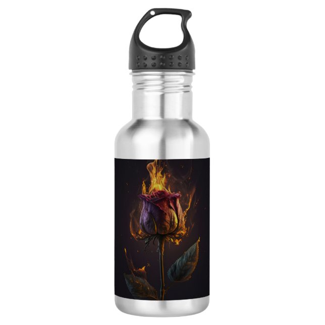 rose on fire 710 ml water bottle (Front)
