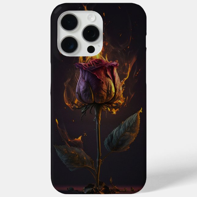 rose on fire Case-Mate iPhone case (Back)