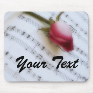 Rose On Music Sheet Mousepad