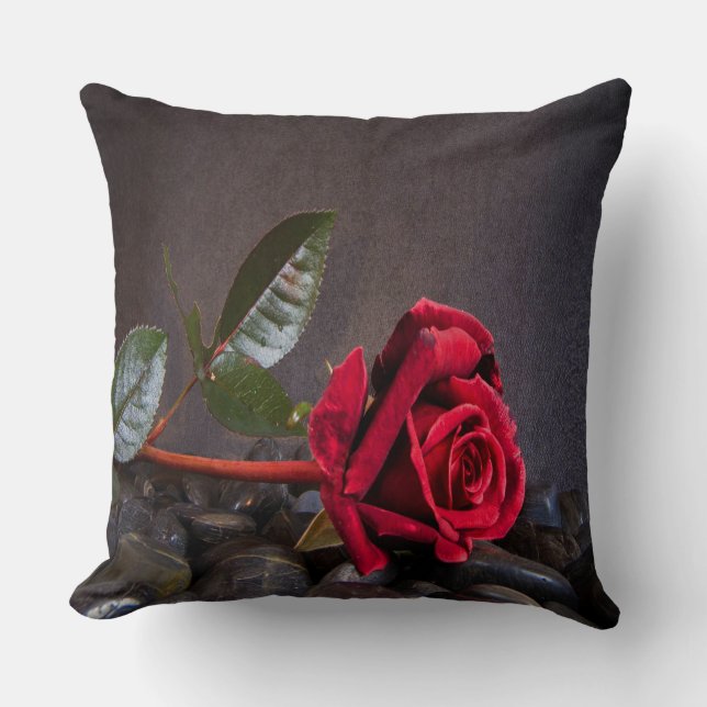 Rose On The Rocks Cushion (Front)