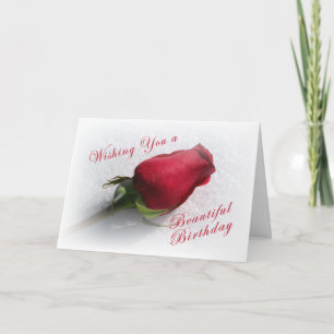 Rose on the Snow - personalise the message Card