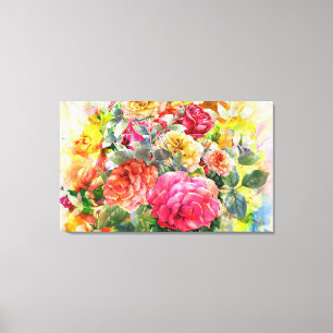Rose Orchid Floral Connection Wall Art