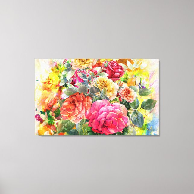 Rose Orchid Floral Connection Wall Art (Front)