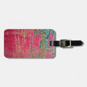 Rose Painted Metal Texture Luggage Tag