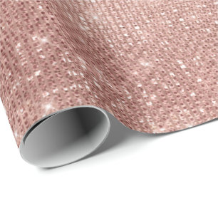Rose Pastel Spark Bridal Blush Elegant Birthal Wrapping Paper