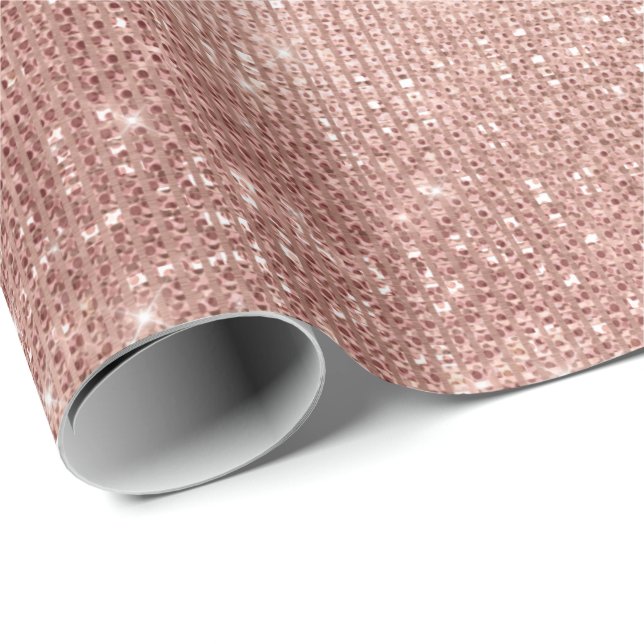 Rose Pastel Spark Bridal Blush Elegant Birthal Wrapping Paper (Roll Corner)