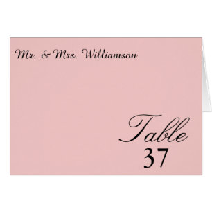 Rose Pastel Wedding Table Cards